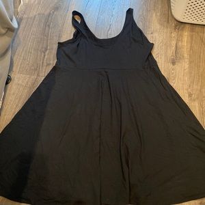 Black cotton sleeveless dress